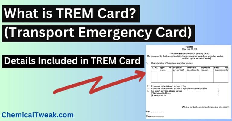 What Is TREM Card (Transport Emergency Card) - Form Included